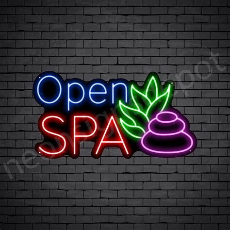 Open Spa Neon Sign - Neon Signs Depot