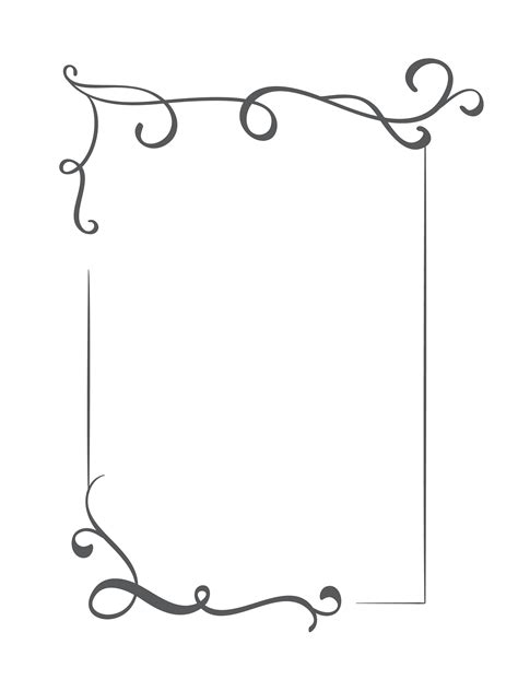 Download Vintage decorative hand drawn frame and borders. Design ...