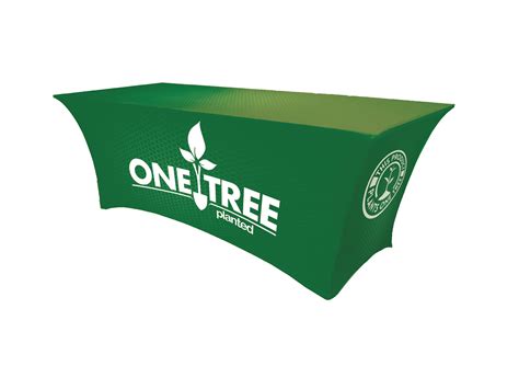 One Tree Planted Logo Printed Table Cover | Trade show table covers ...