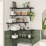 Corner Floating Shelves Wall Mounted Corner Shelves Rustic - Temu