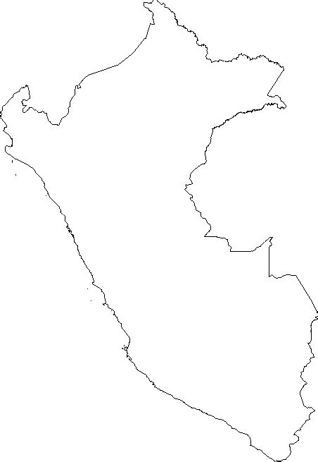 Blank Outline Map of Peru