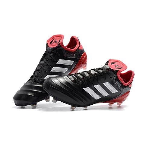 Adidas Copa 18.1 FG K-leather Soccer Cleats - Black White Red