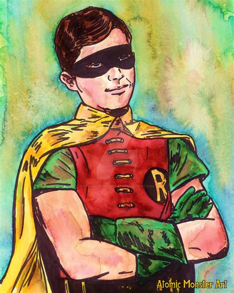 Burt Ward as Robin (1966) by AtomicMonsterArt on DeviantArt