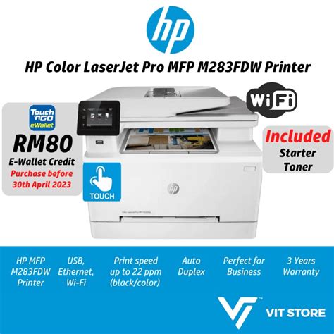 HP Color LaserJet Pro MFP M283fdw Printer | WiFi Print Copy Scan Fax ...