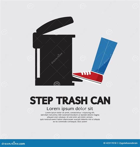 Step Trash Can stock vector. Illustration of recycling - 42317018