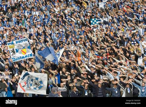 Berlin, Hertha BSC fans at the Olympic Stadium Stock Photo - Alamy