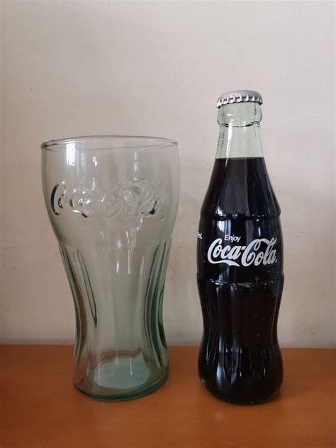 Vintage Glass Coke Bottle & Cup, Hobbies & Toys, Memorabilia ...