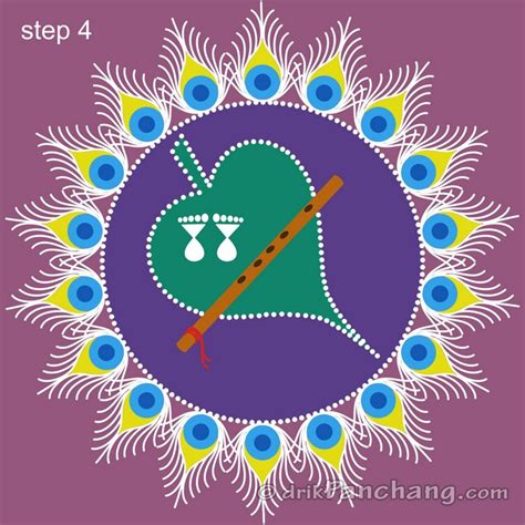 Krishna Janmashtami Rangoli | Gokulashtami Rangoli | Rangoli Designs ...