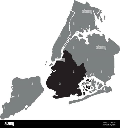 Locator map of the BROOKLYN BOROUGH, NEW YORK CITY Stock Vector Image & Art - Alamy