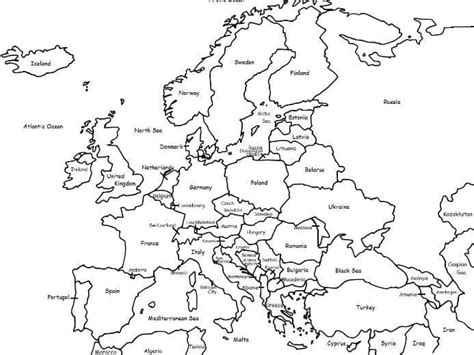 Desenhos De Mapa Da Europa 13 Para Colorir E Imprimir Colorironlinecom ...