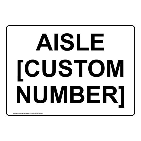 Aisle [Custom Number] Sign NHE-50596