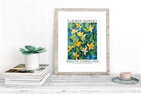 South Carolina State Flower Print South Carolina Flower - Etsy