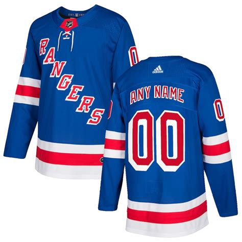 New York Rangers adidas Authentic Custom Jersey – Royal