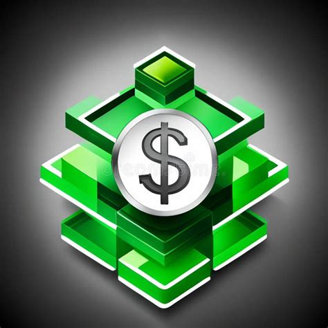 Green Profit Design on Black and White with a Dollar Sign Stock Illustration - Illustration of ...