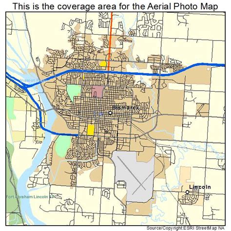 Aerial Photography Map of Bismarck, ND North Dakota