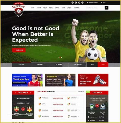 Sports Website Template