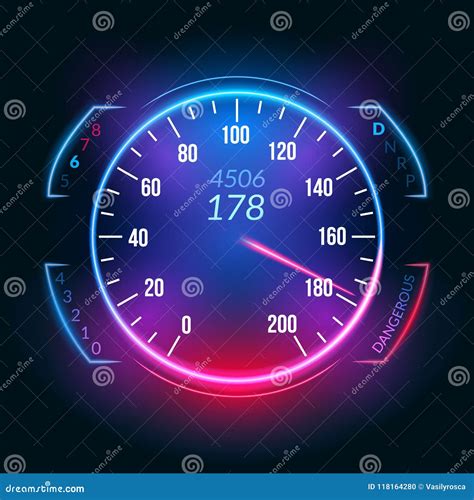 Car Speedometer Dashboard Icon. Speed Meter Fast Race Technology Design Measurement Panel Stock ...