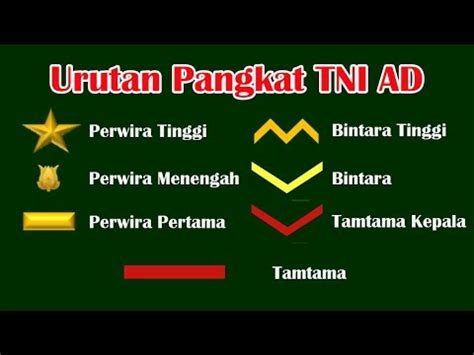 Urutan Pangkat Tni Dari Tamtama Sampai Perwira - Next Tingkatan