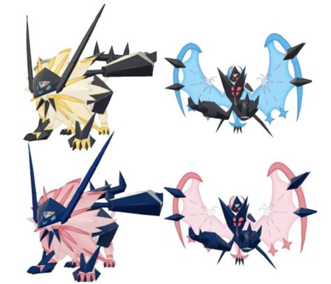 Shiny Dusk Mane and Dawn Wings Necrozma Comparison : r/TheSilphRoad