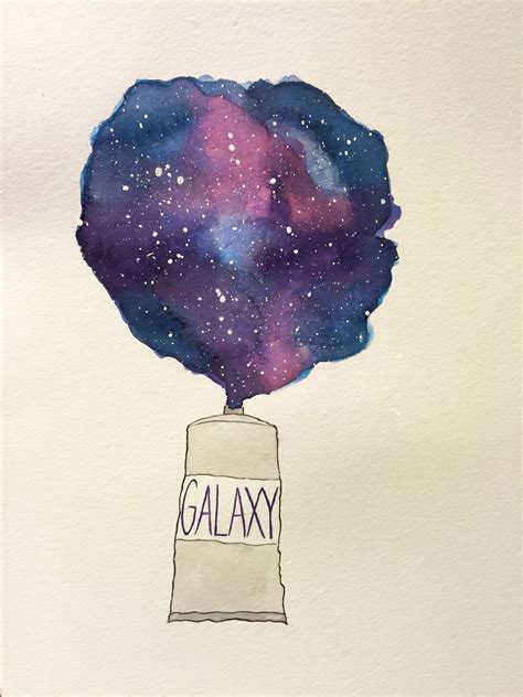 Galaxy watercolor | Galaxy painting, Watercolor galaxy, Sketch book