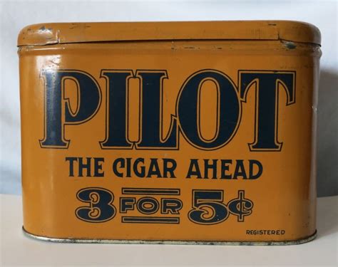 PILOT CIGAR SCARCE VINTAGE TOBACCO TIN | Vintage packaging, Tin, Tin containers