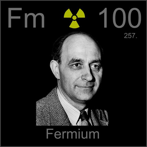 Poster sample, a sample of the element Fermium in the Periodic Table