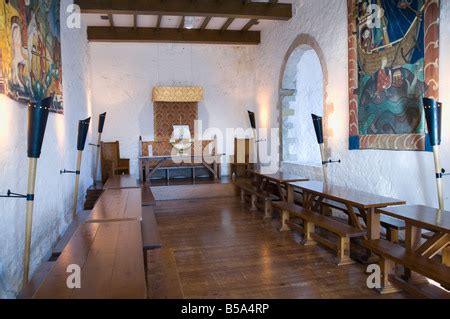 The interior or inside of Carrickfergus Castle, a Norman castle in ...