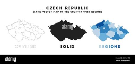 Czech Republic map. Borders of Czech Republic for your infographic. Vector country shape. Vector ...