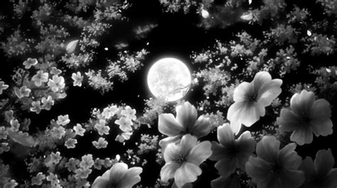 purple flowers with the moon in the background