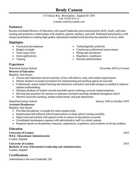 Professional Director of Education Resume Examples | LiveCareer