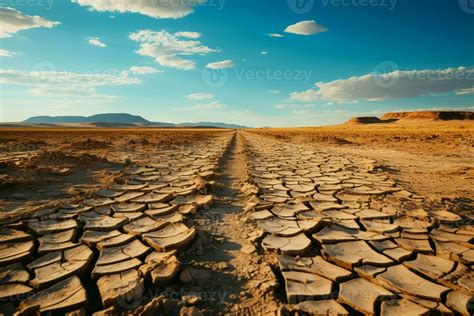 Desolation revealed Cracked earth in desert unveils climate changes ...