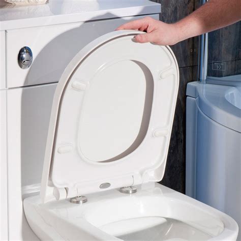 Vellamo D-Shaped Soft-Close Toilet Seat with Quick Release Hinges - 450 ...