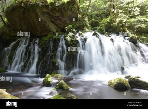 Scenic View Of Waterfall Stock Photo - Alamy