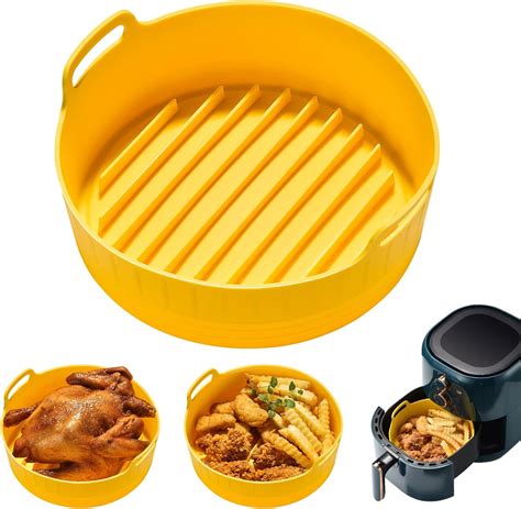 Amazon.com: Air Fryer Silicone Pot, 7.68” Replacement of Parchment Paper Liners & Air Fryer ...