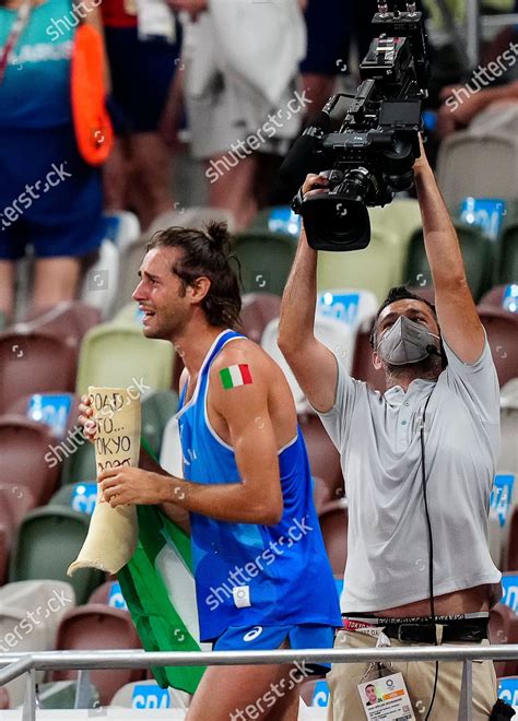 Gianmarco Tamberi Celebrates His Gold Medal Editorial Stock Photo ...