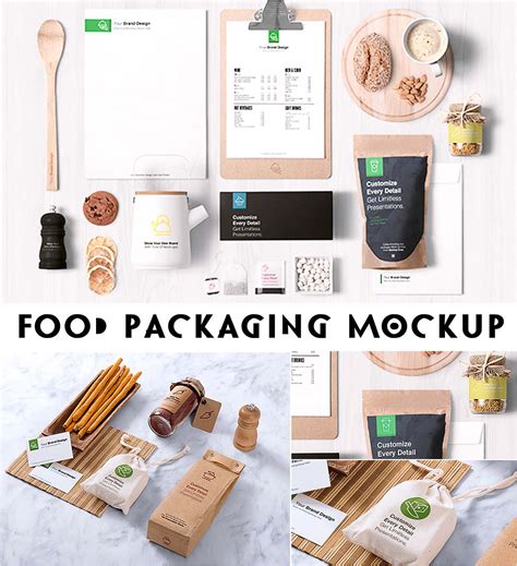 Food packaging branding mockups | Free download