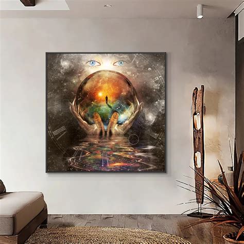 Abstract Crystal Ball Art Painting Printed on Canvas – CanvasPaintArt