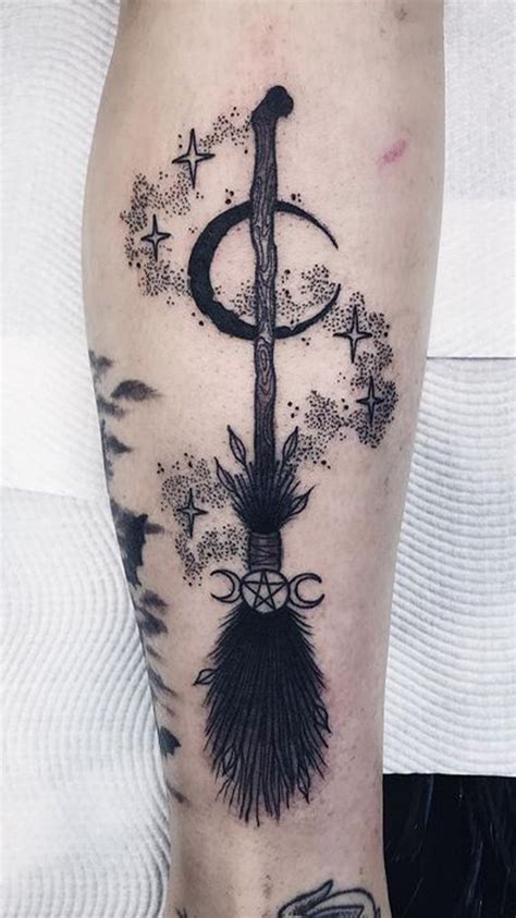 A witch-inspired tattoo has it all: beauty, mystery, and a message of empowerment. #witch # ...