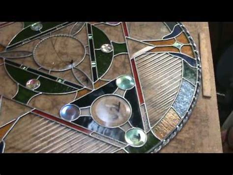 Stained glass soldering decorative edge - 32inch circle 9f - YouTube