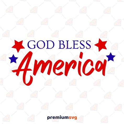 God Bless America SVG with Wavy USA Flag | PremiumSVG