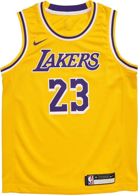 the los lakers jersey is shown in yellow