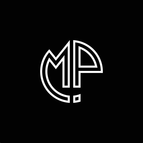 MP monogram logo circle ribbon style outline design template 4282231 Vector Art at Vecteezy