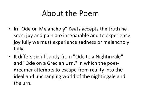 PPT - Ode on Melancholy PowerPoint Presentation, free download - ID:2319683