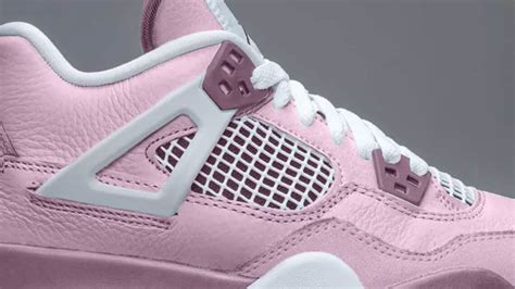 Women's Pink Air Jordan 4 Orchid Sneakers Look Beautiful