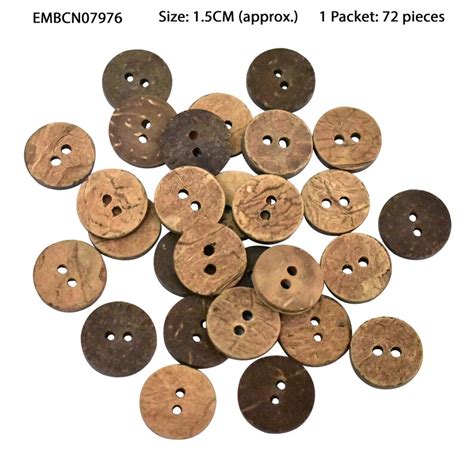 Coconut Shell Buttons Handmade 2 Hole Natural Coconut Fastener - Etsy