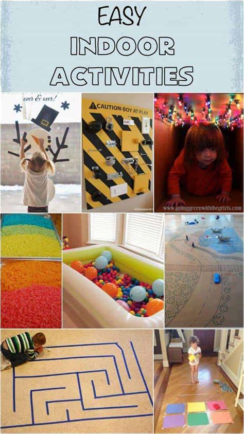 Easy Indoor Activities : Rainy Day Activities, Snow Day Fun for Kids
