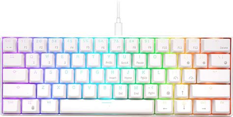 Royal Kludge RK61 RGB White 60% Mechanical Keyboard - Keybumps