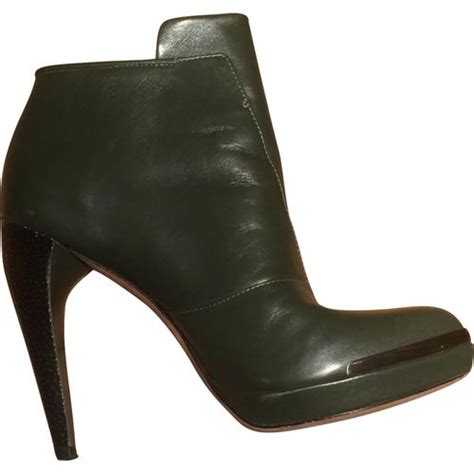 Leather ankle boots Bcbg Max Azria Green size 9 US in Leather - 3623091