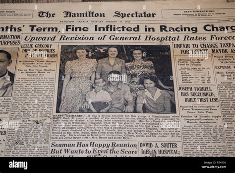 Hamilton Newspaper front page from 1920 Stock Photo - Alamy