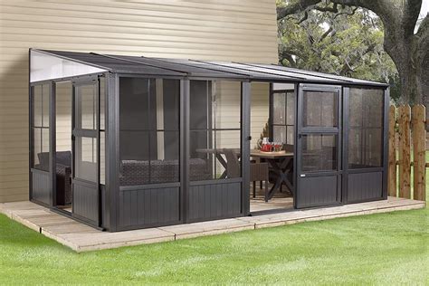 Amazon.com : Sojag Outdoor 10' x 16' Charleston Solarium Wall-Mounted Sunroom with Mosquito Nets ...